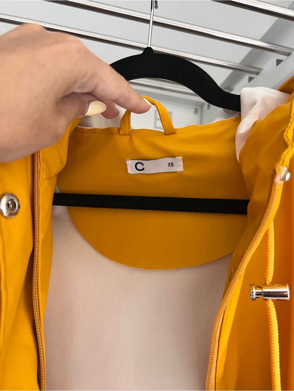 Mustard Yellow Hooded Trench Coat - Picture 4 of 5